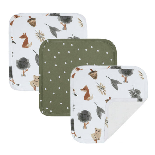 Living Textiles 3-pack Wash Cloths / Lingettes