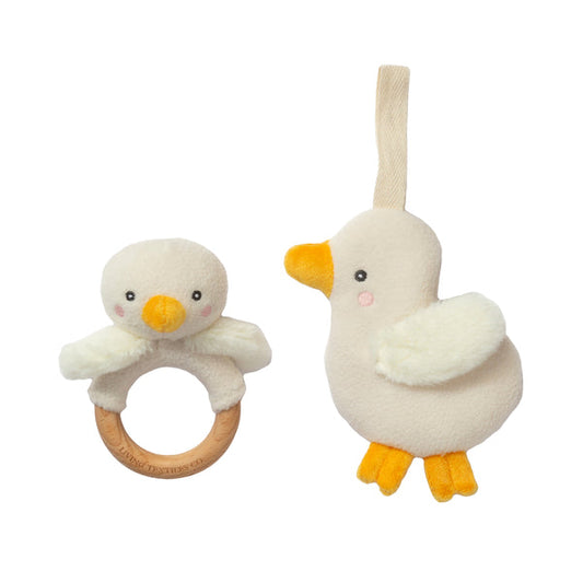 Living Textiles Dummy Chain & Teething Ring Gift Set
