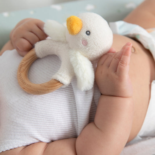 Living Textiles Dummy Chain & Teething Ring Gift Set