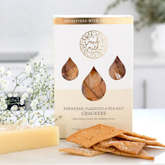 Made to Milk Parmesan, Flaxseed & Sea Salt Crackers