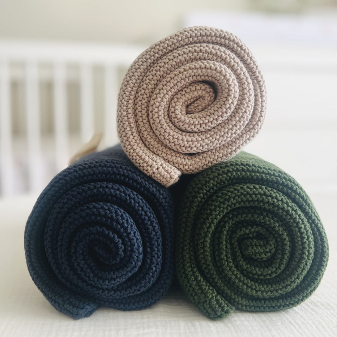 Mini & Me Cable Knit Baby Blanket