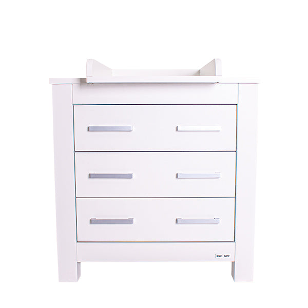 Love N Care BORDEAUX Cot & Chest Package - White