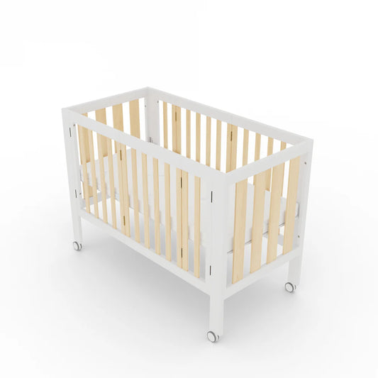 BabyRest DIXIE Folding Cot & Comficore Folding Mattress - White