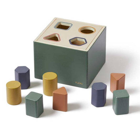 FLEXA Play Wooden Shape Sorting Box