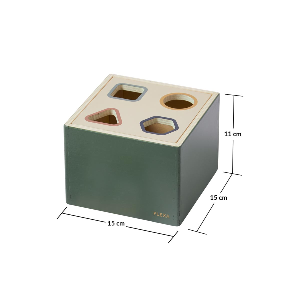 FLEXA Play Wooden Shape Sorting Box
