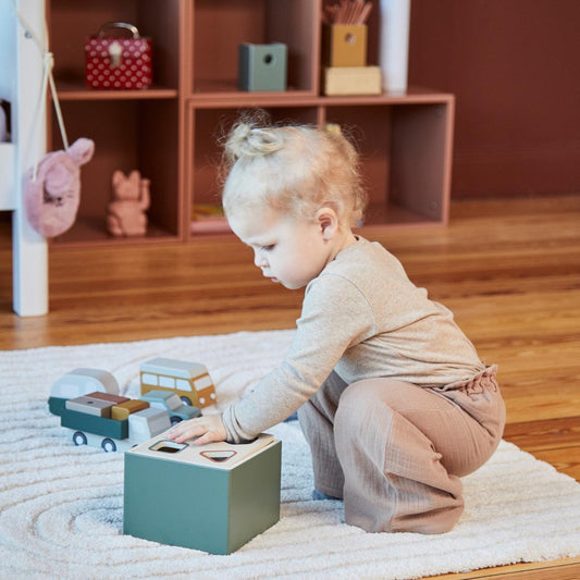 FLEXA Play Wooden Shape Sorting Box
