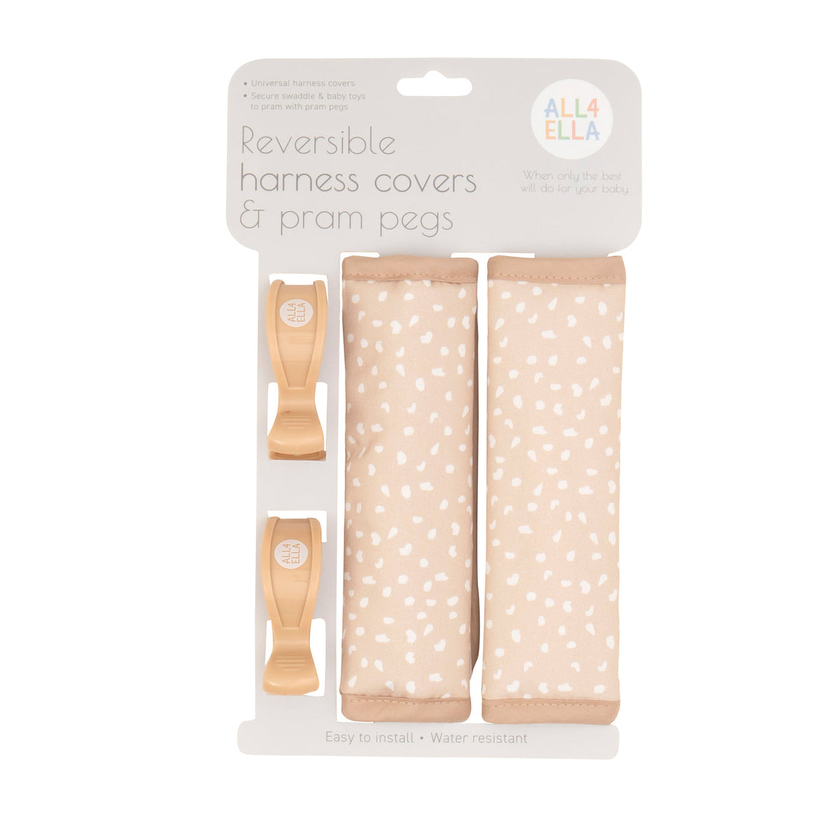 All4Ella Reversible Harness Covers & Pram Pegs