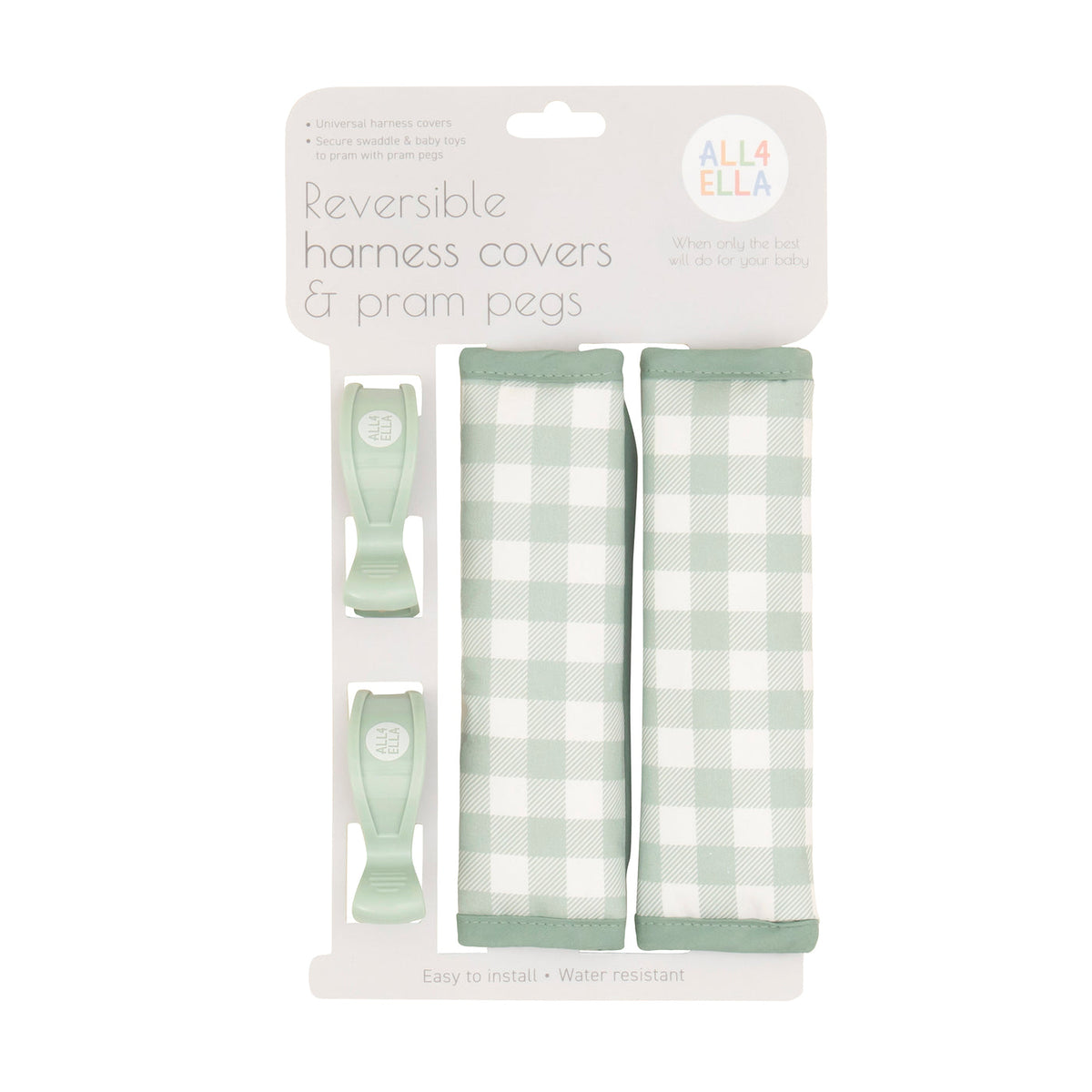 All4Ella Reversible Harness Covers & Pram Pegs