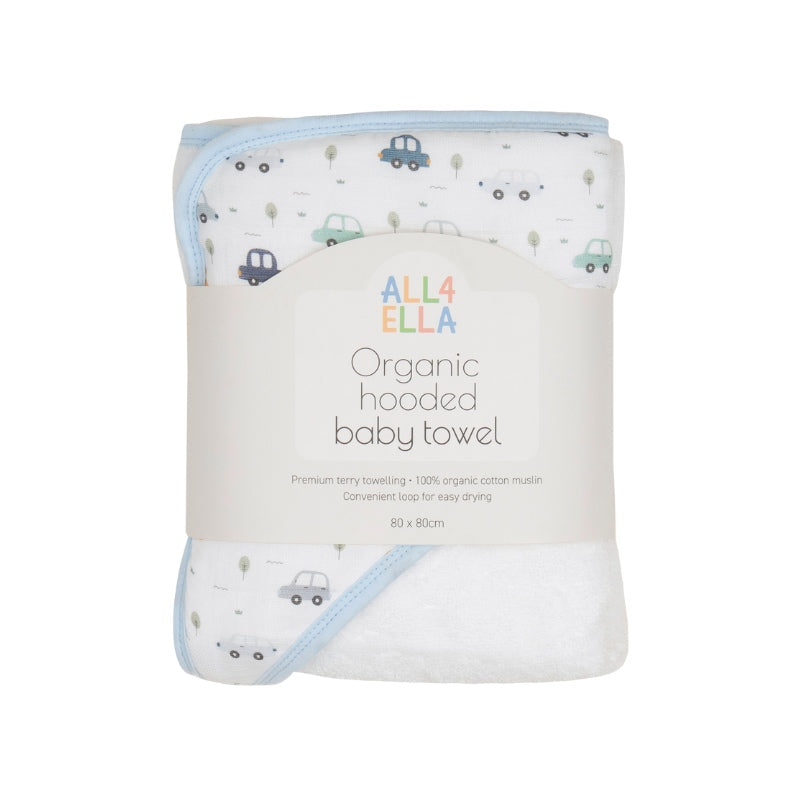 All4Ella Organic Hooded Baby Towel
