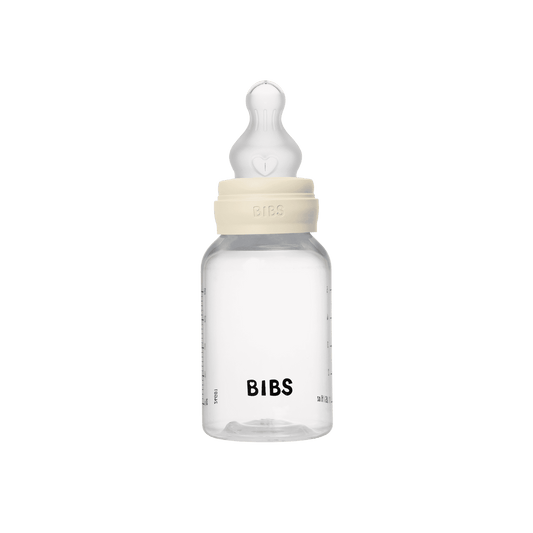 BIBS Baby Bottle Complete Set PLASTIC - Ivory