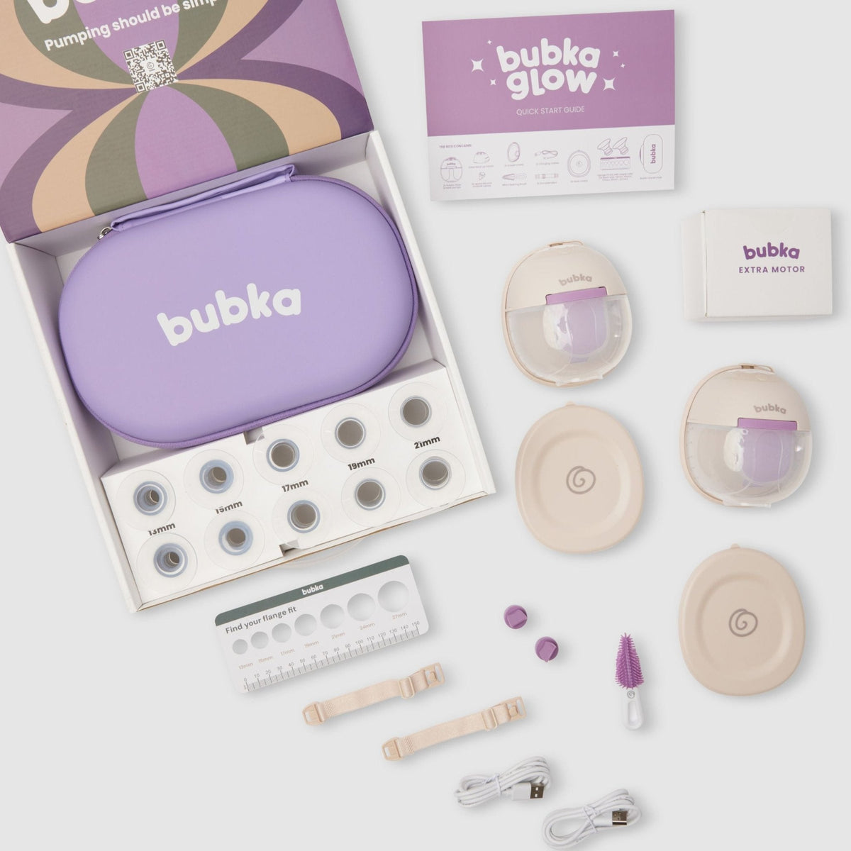Bubka GLOW Double Breast Pump Kit