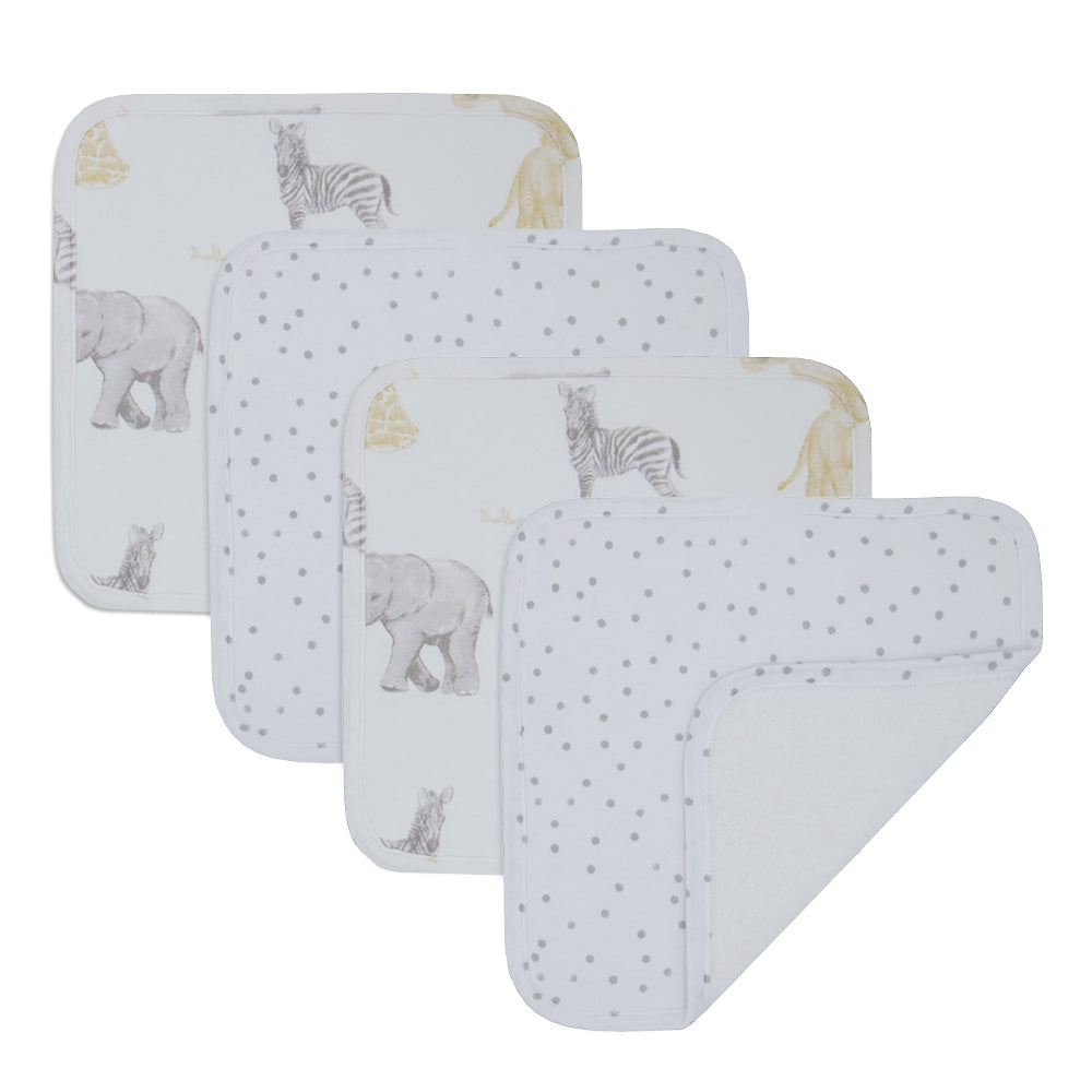Living Textiles 4-pack Wash Cloths