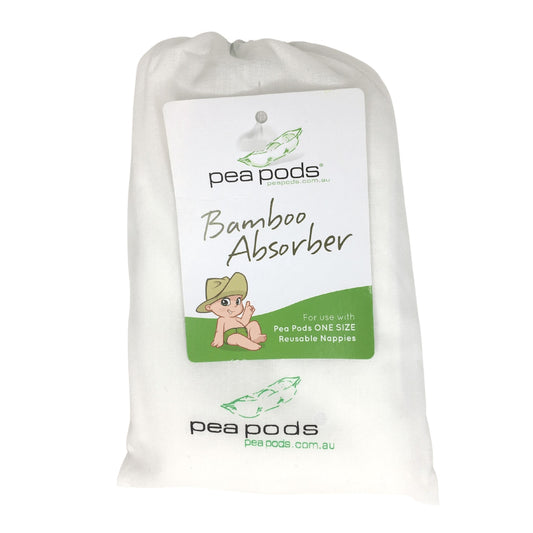 Pea Pods Bamboo Absorber - for "ONE" Size Pea Pods Nappies